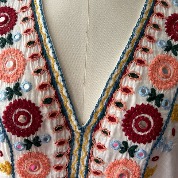 Zara embroidered blouse long sleeve size XS casual style - Picture 2 of 13